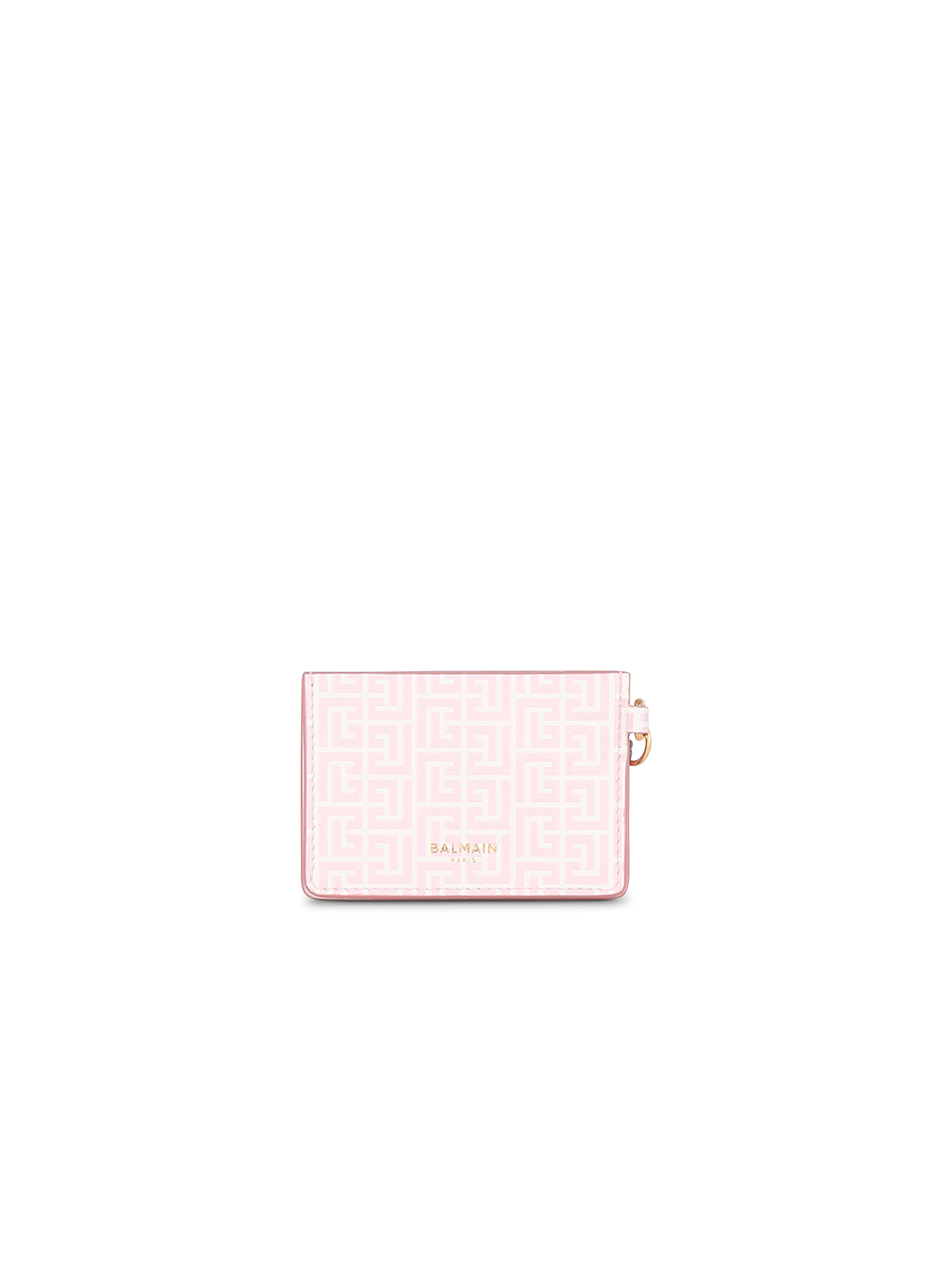 Embossed calfskin Coin card holder, pink
