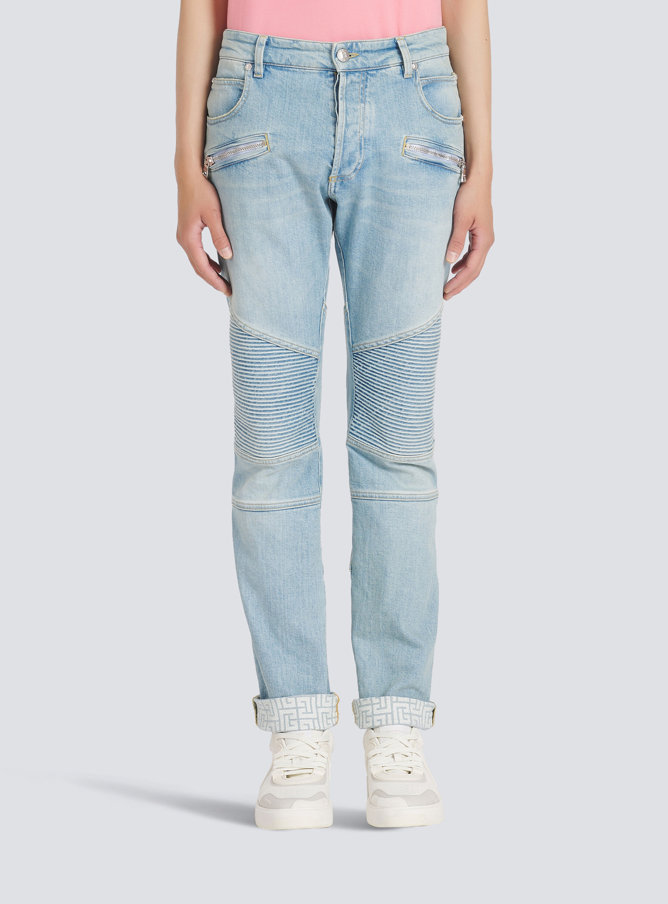 Slim cut ridged eco-designed denim 