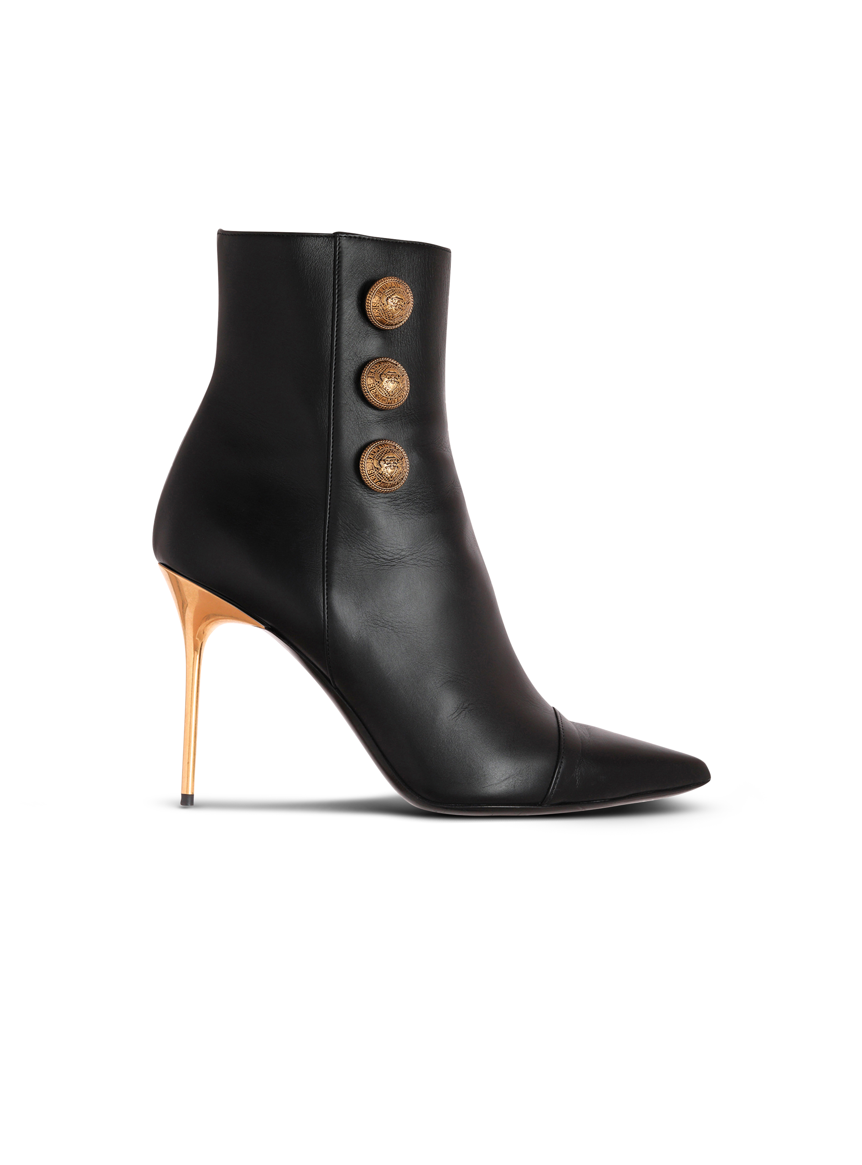 Leather Roni ankle boots, black