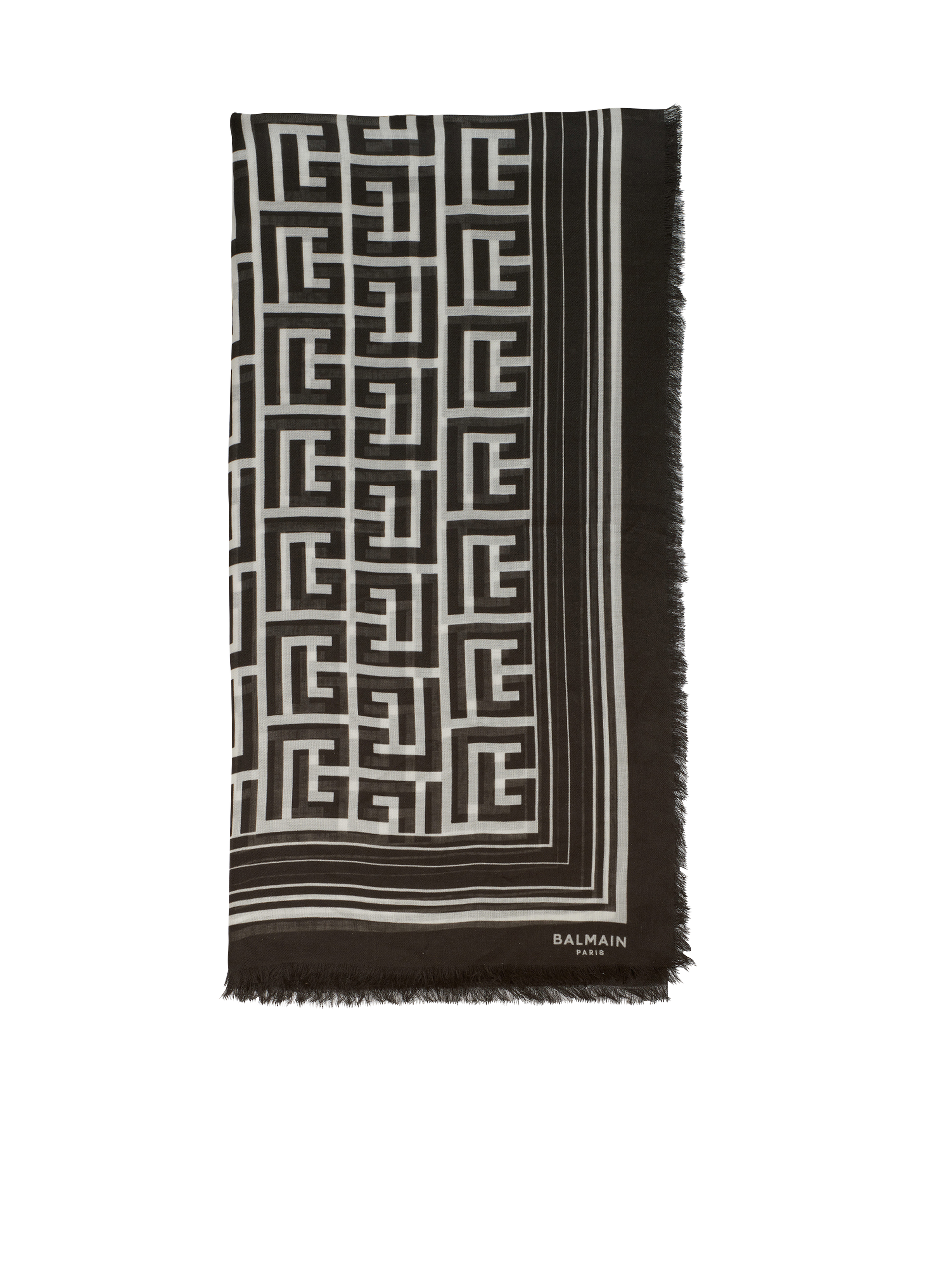 Balmain monogram scarf, black