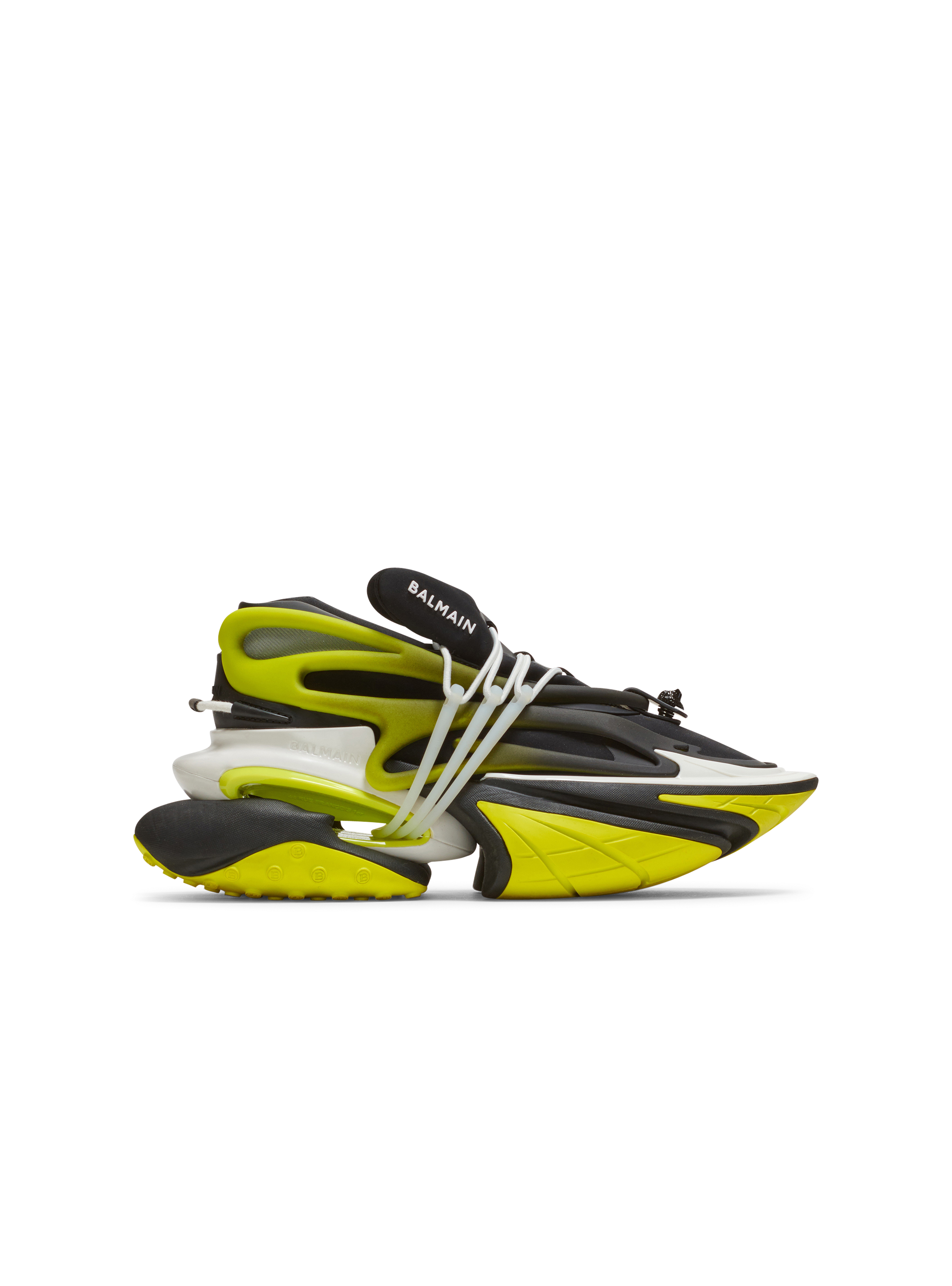 Unicorn low-top trainers in neoprene and leather, yellow